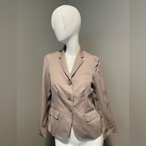 J. CREW Women”s Kakhi 3 Button LS Blazer 100% Wool Classic Tailored Fit Size 6